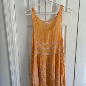 Free People Peach Polka Dot Tank Top